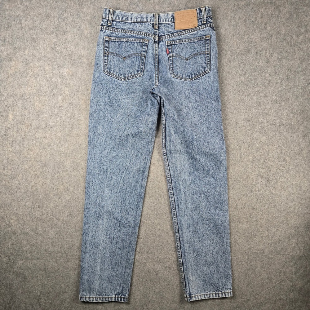 Vtg 90s Levis 501 Jeans Mens 32x32 (31x30) Blue Acid Wash Button Fly Made in USA
